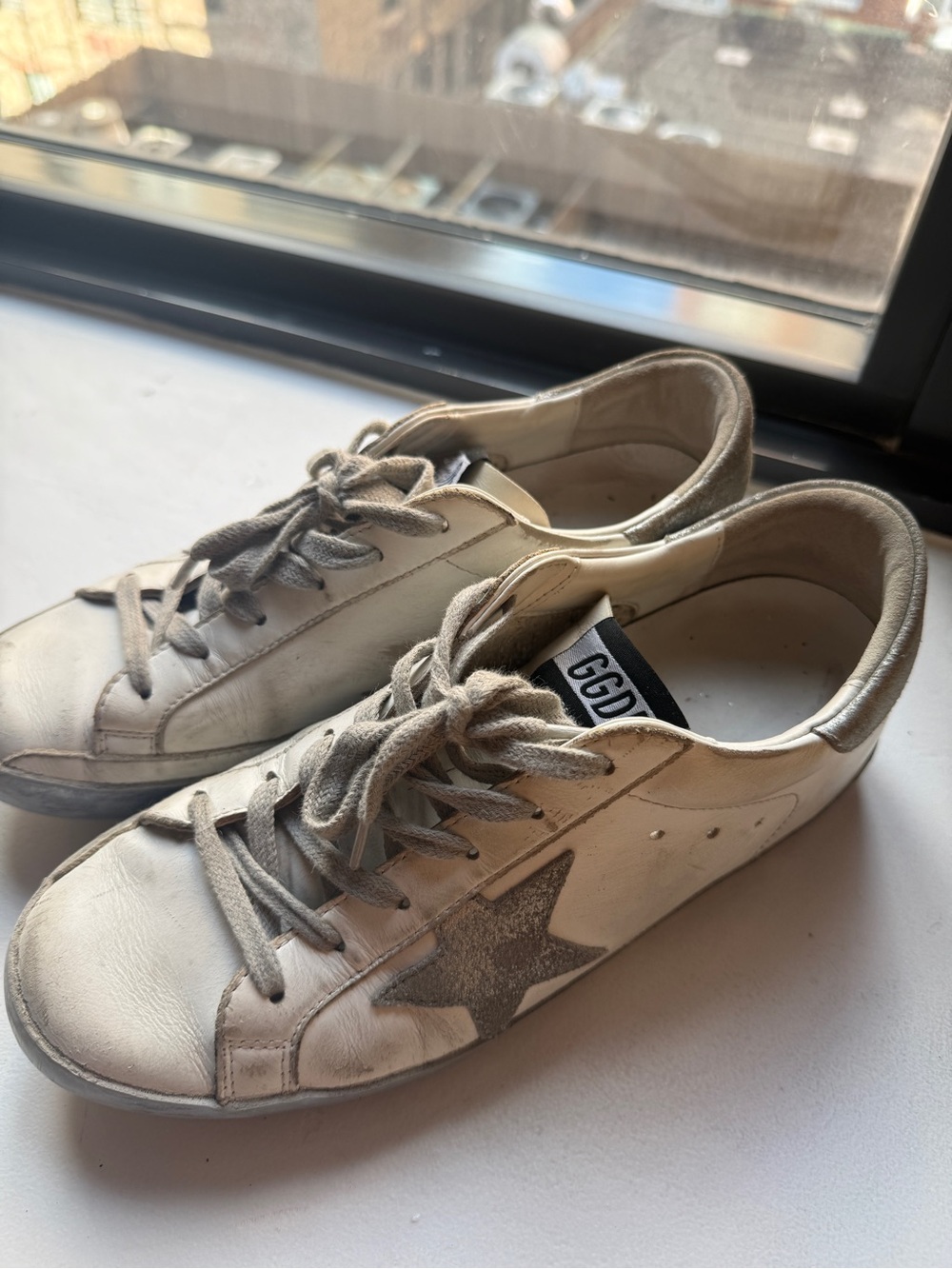 Golden Goose Superstar Sneakers with Silver Star